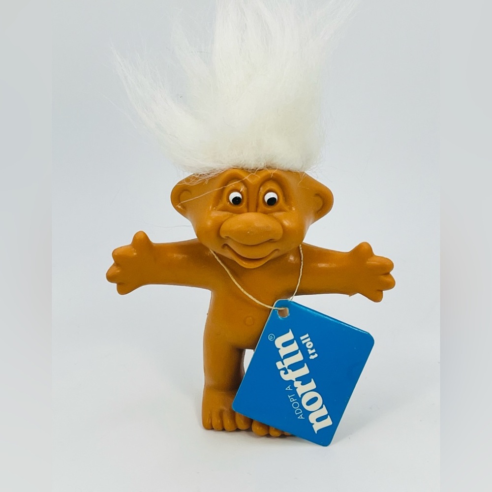 1992 Bend-Ems The Original Norfin Trolls Just Toys White Hair